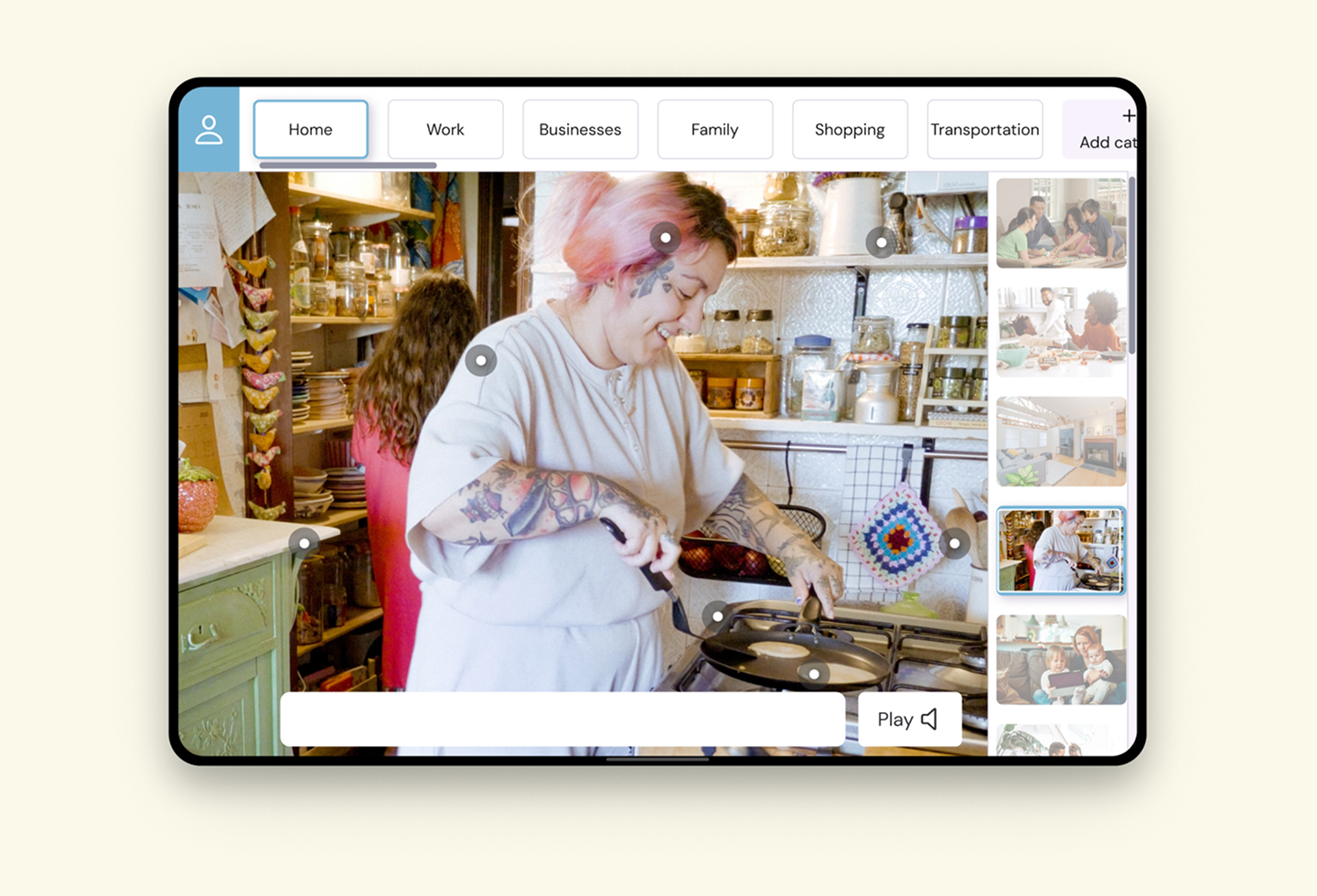 Visual scene display